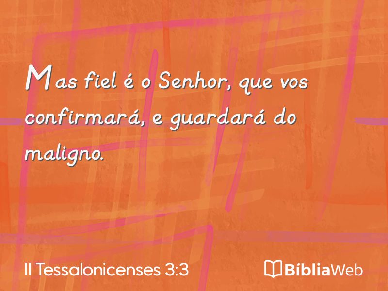 II Tessalonicenses 3:3 em imagem para compartilhar