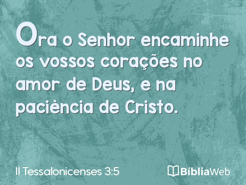 II Tessalonicenses 3:5 em imagem para compartilhar
