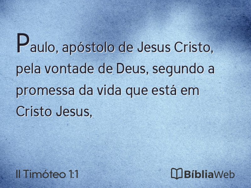 II Timóteo 1:1 em imagem para compartilhar