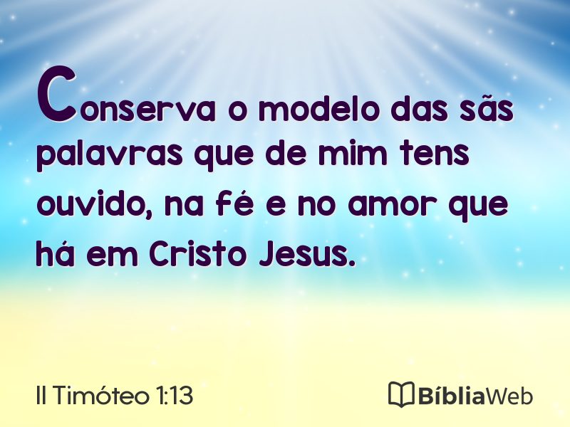 II Timóteo 1:13 em imagem para compartilhar