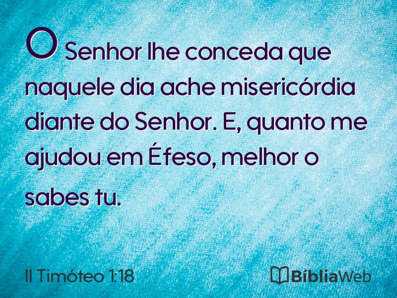 II Timóteo 1:18 em imagem para compartilhar