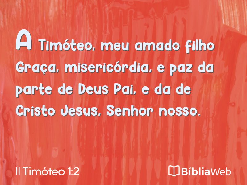 II Timóteo 1:2 em imagem para compartilhar