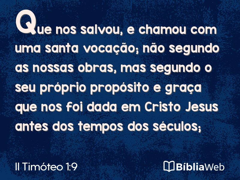 II Timóteo 1:9 em imagem para compartilhar
