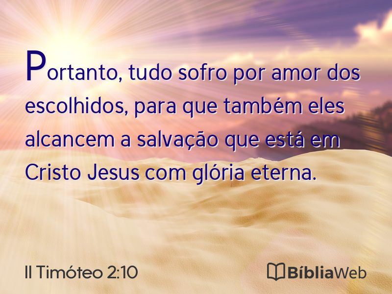 II Timóteo 2:10 em imagem para compartilhar