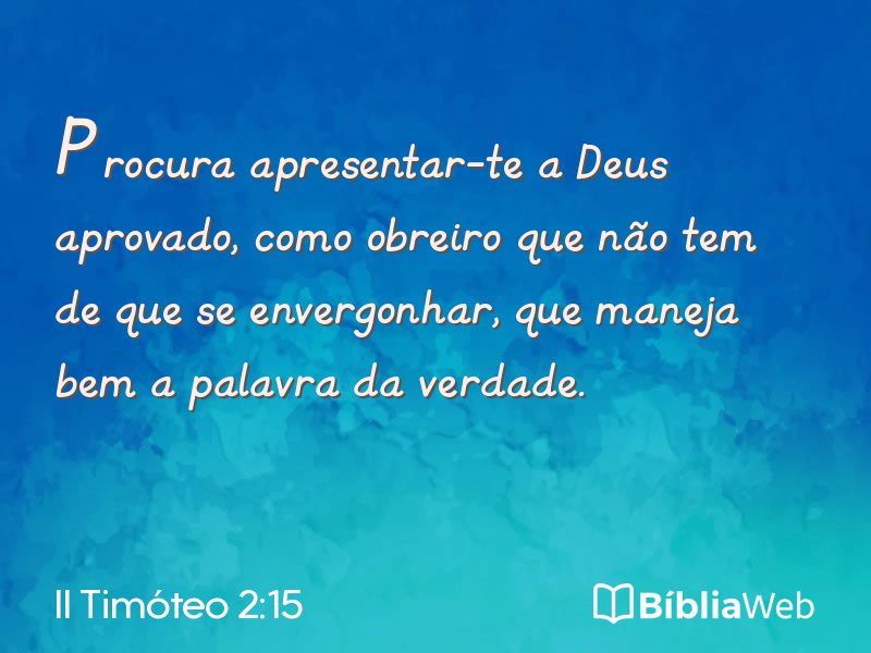 II Timóteo 2:15 em imagem para compartilhar