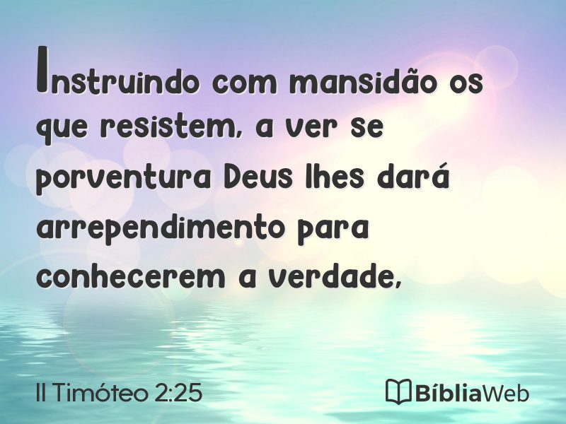II Timóteo 2:25 em imagem para compartilhar