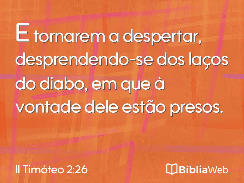 II Timóteo 2:26 em imagem para compartilhar