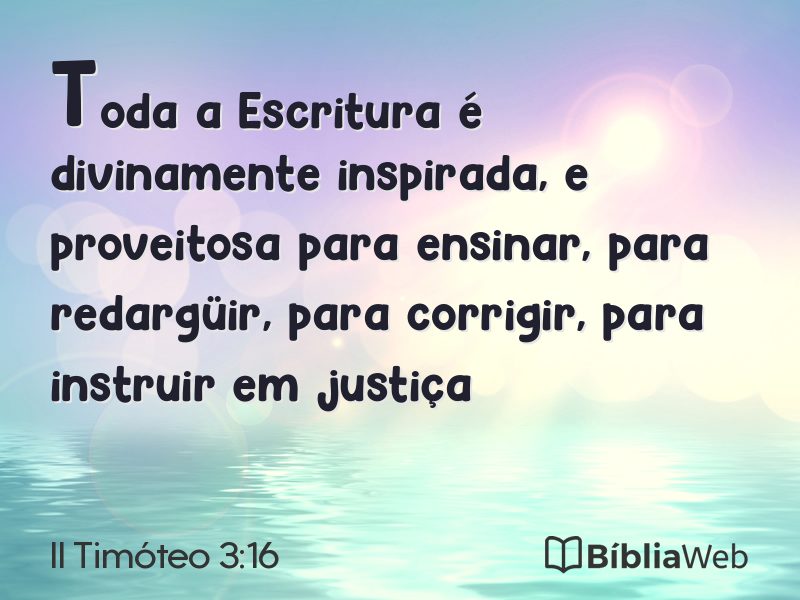 II Timóteo 3:16 em imagem para compartilhar