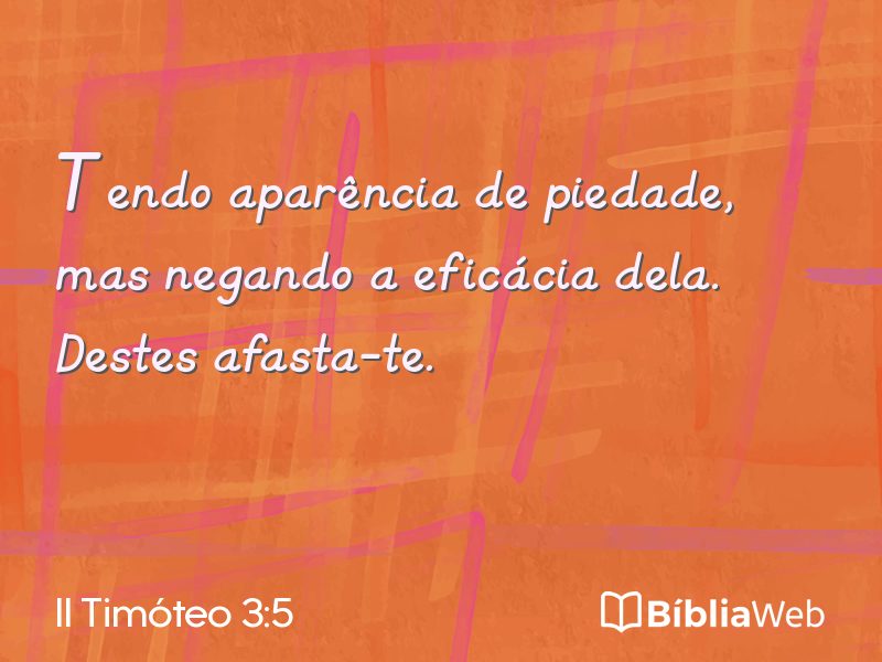 II Timóteo 3:5 em imagem para compartilhar