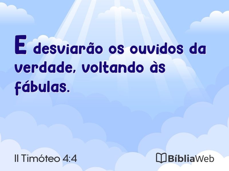 II Timóteo 4:4 em imagem para compartilhar