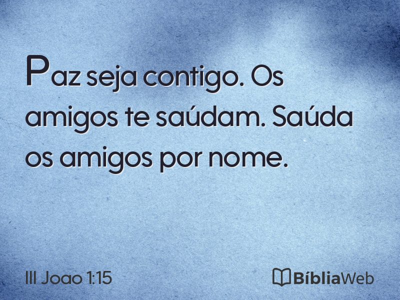 III Joao 1:15 em imagem para compartilhar