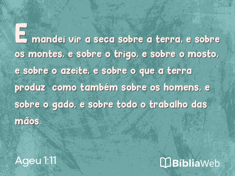 Ageu 1:11 em imagem para compartilhar