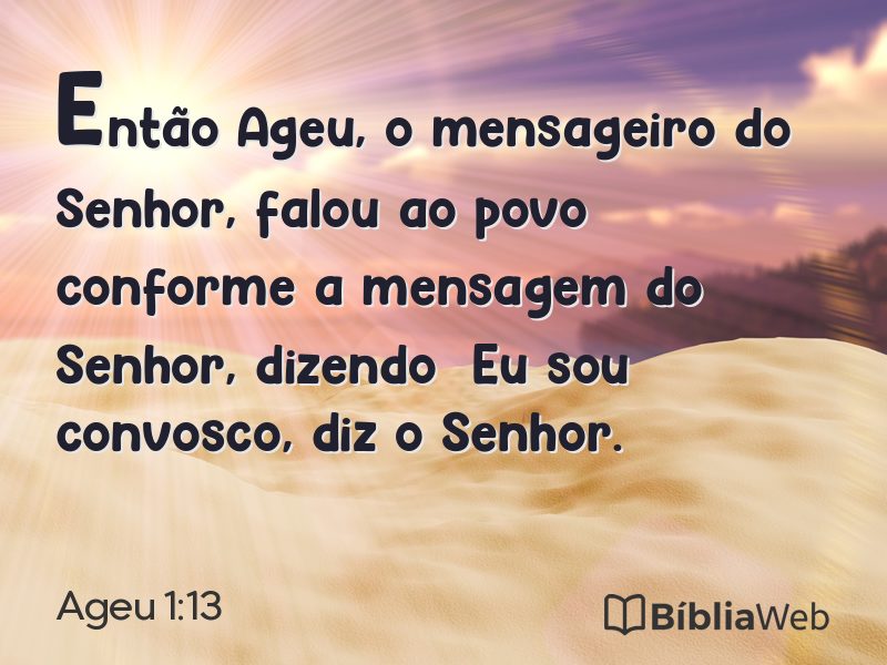 Ageu 1:13 em imagem para compartilhar