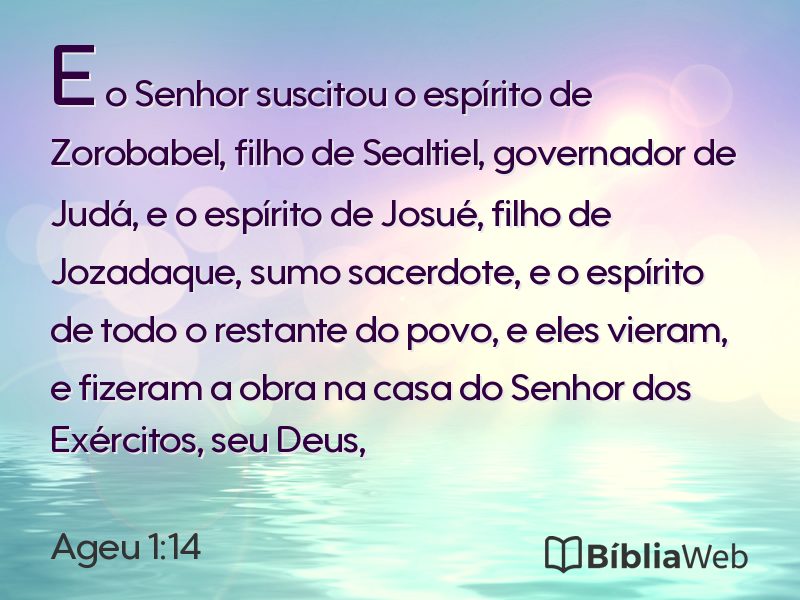 Ageu 1:14 em imagem para compartilhar