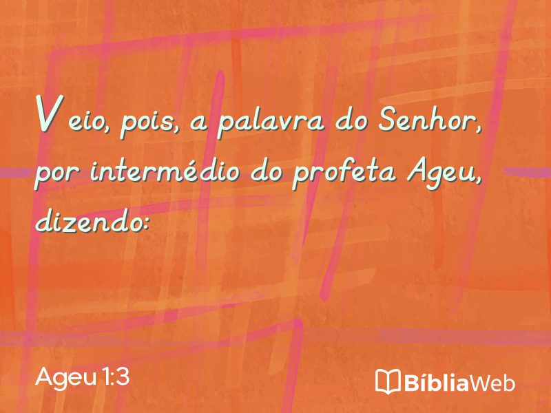 Ageu 1:3 em imagem para compartilhar