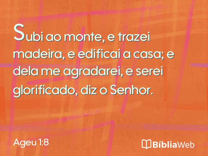 Ageu 1:8 em imagem para compartilhar
