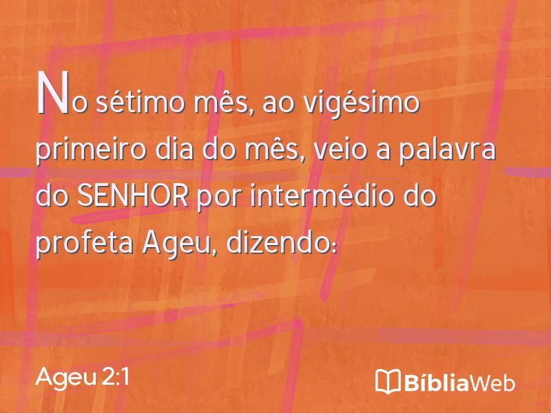 Ageu 2:1 em imagem para compartilhar