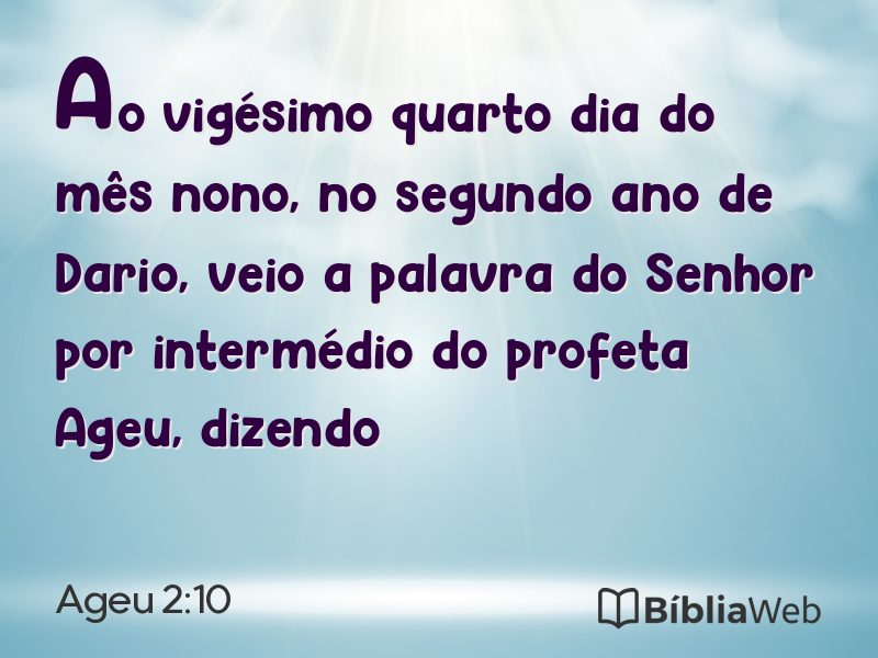 Ageu 2:10 em imagem para compartilhar
