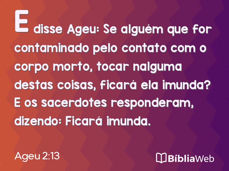 Ageu 2:13 em imagem para compartilhar