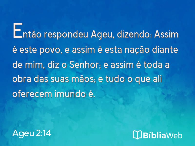Ageu 2:14 em imagem para compartilhar