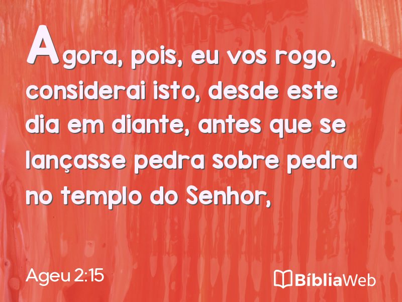 Ageu 2:15 em imagem para compartilhar