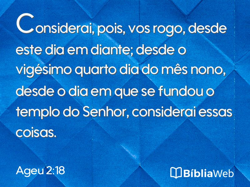 Ageu 2:18 em imagem para compartilhar