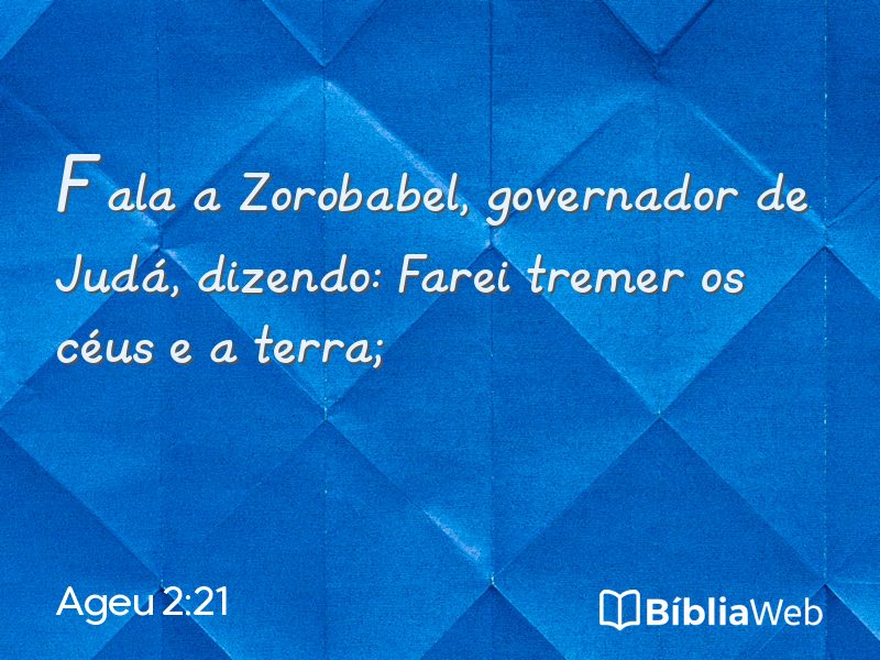 Ageu 2:21 em imagem para compartilhar