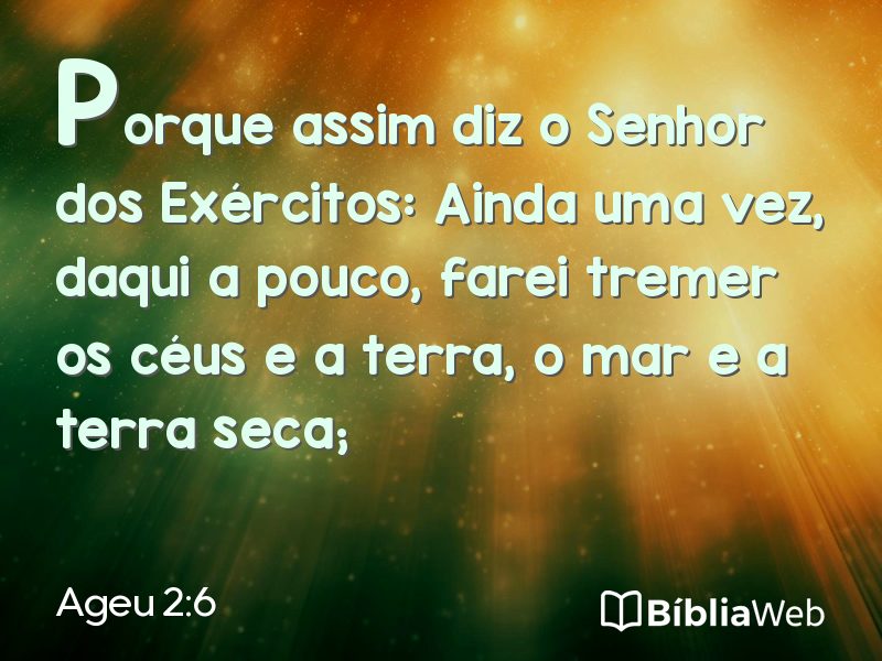 Ageu 2:6 em imagem para compartilhar