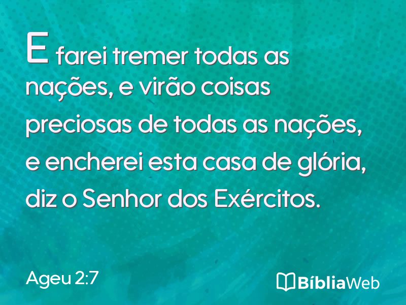 Ageu 2:7 em imagem para compartilhar