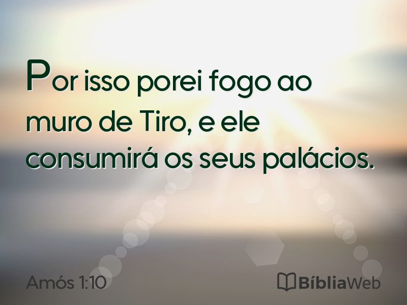 Amós 1:10 em imagem para compartilhar