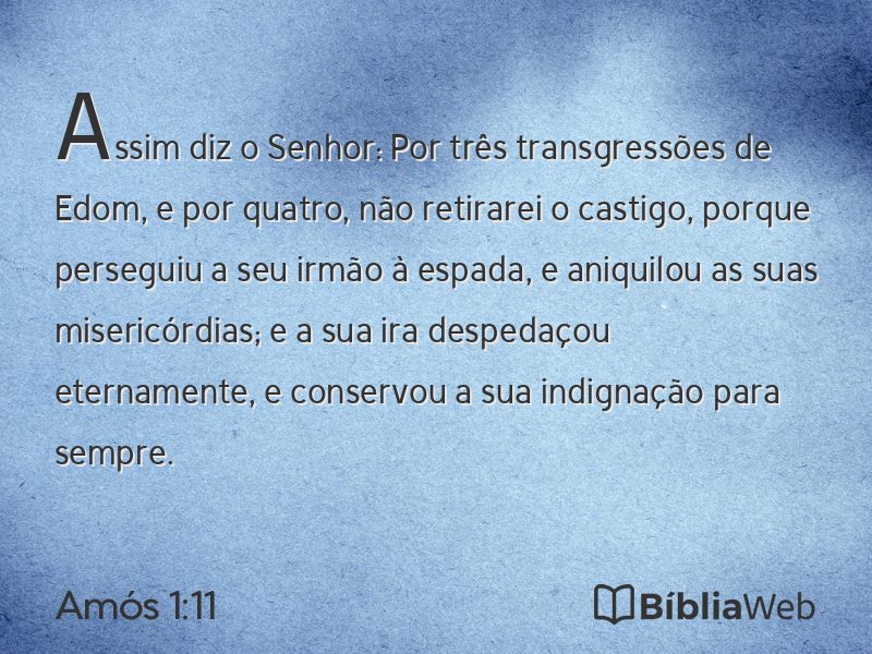 Amós 1:11 em imagem para compartilhar