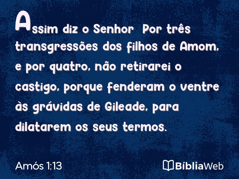 Amós 1:13 em imagem para compartilhar