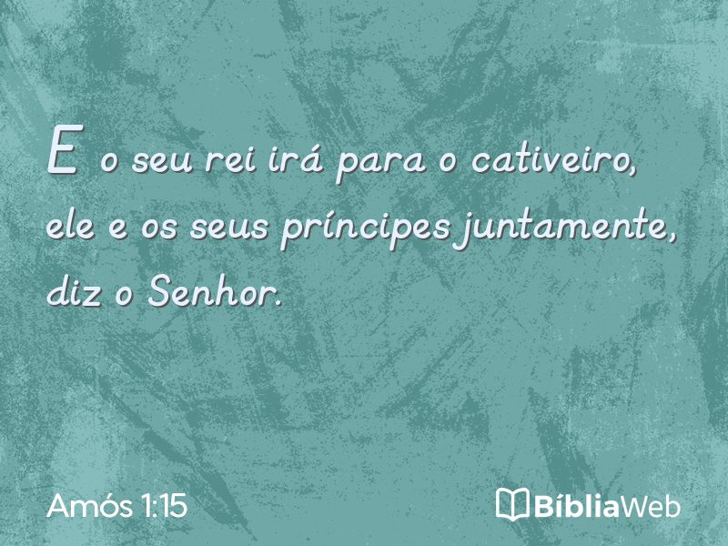Amós 1:15 em imagem para compartilhar