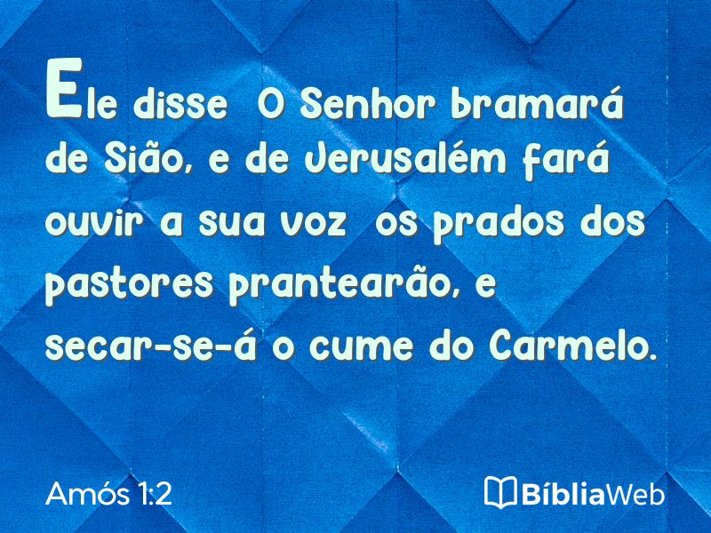 Amós 1:2 em imagem para compartilhar