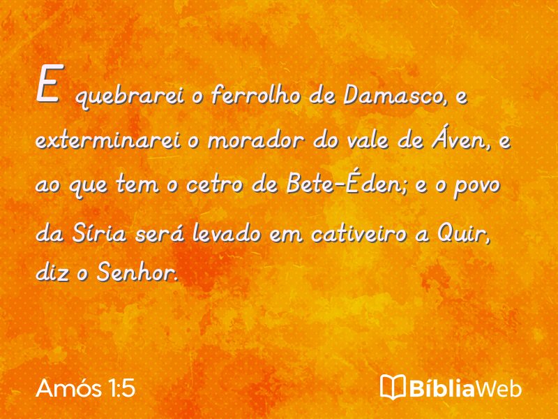 Amós 1:5 em imagem para compartilhar