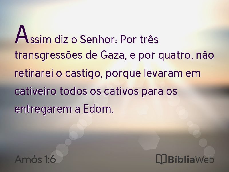 Amós 1:6 em imagem para compartilhar