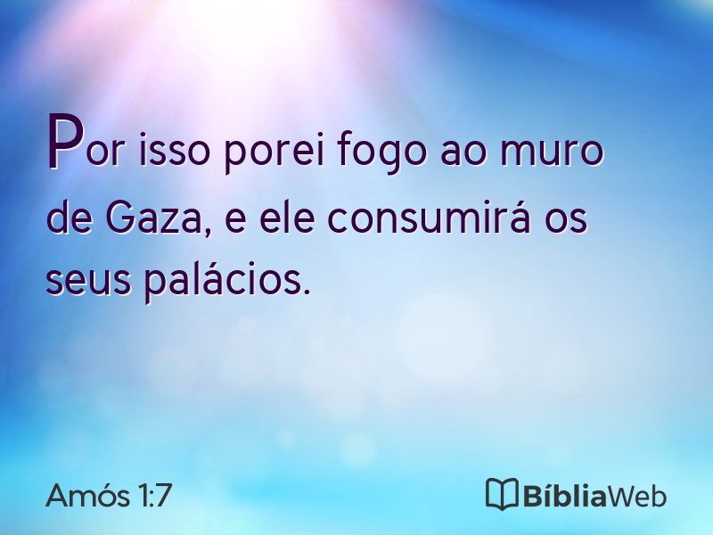 Amós 1:7 em imagem para compartilhar