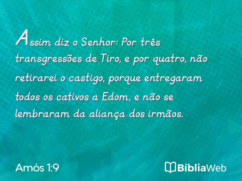 Amós 1:9 em imagem para compartilhar