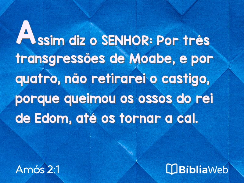 Amós 2:1 em imagem para compartilhar