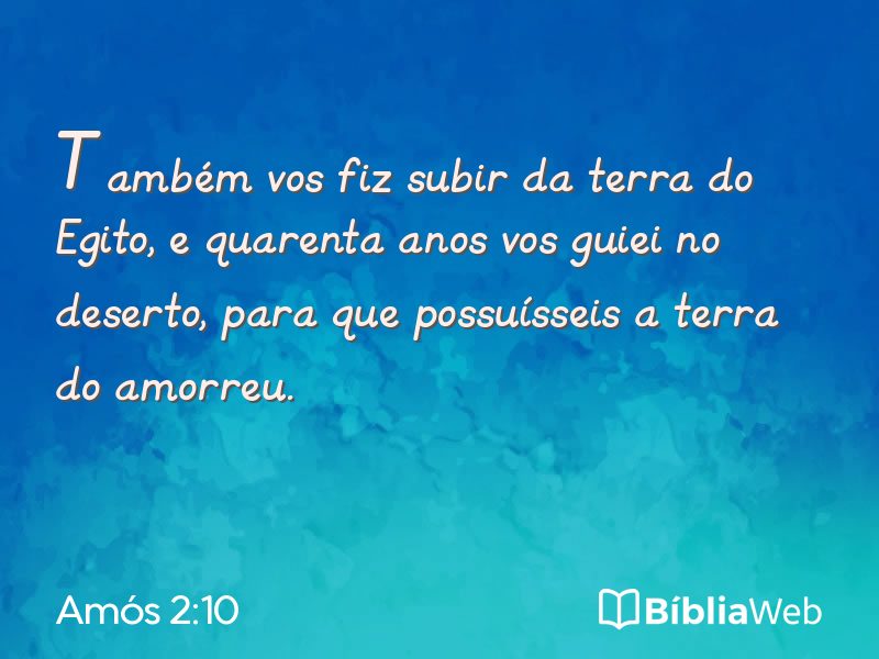 Amós 2:10 em imagem para compartilhar