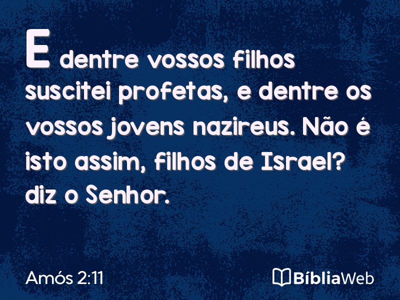 Amós 2:11 em imagem para compartilhar