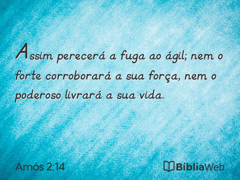 Amós 2:14 em imagem para compartilhar