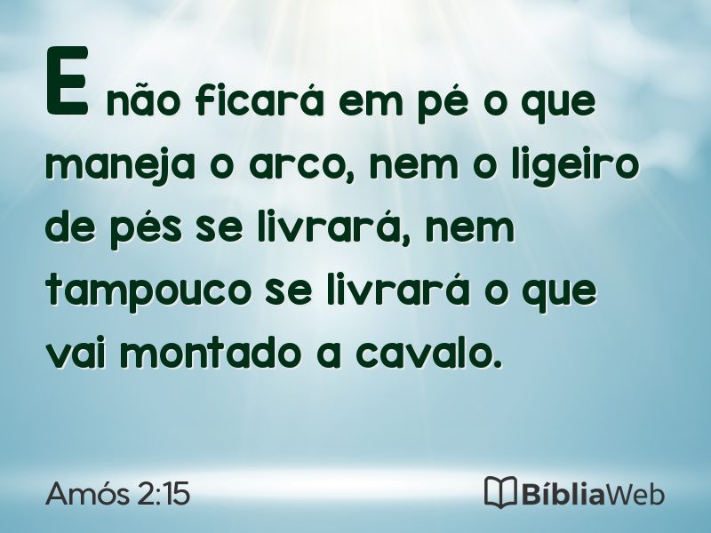 Amós 2:15 em imagem para compartilhar