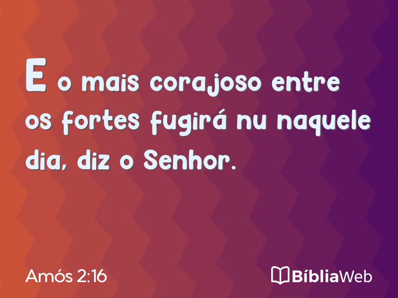 Amós 2:16 em imagem para compartilhar