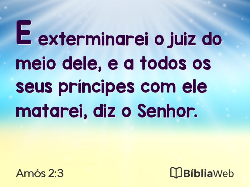 Amós 2:3 em imagem para compartilhar