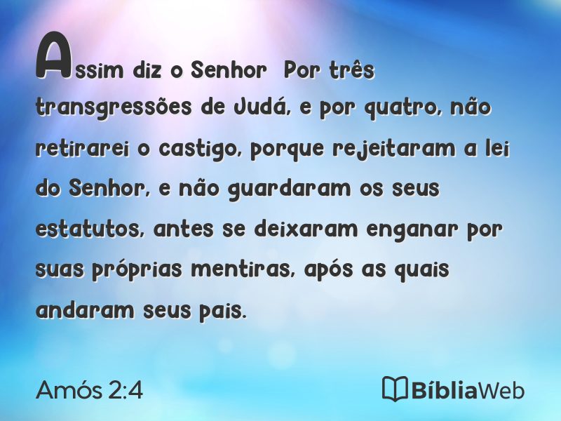Amós 2:4 em imagem para compartilhar