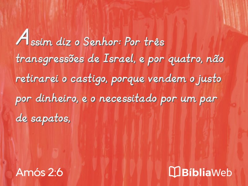 Amós 2:6 em imagem para compartilhar