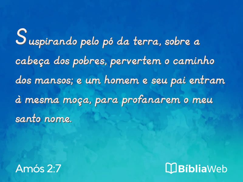 Amós 2:7 em imagem para compartilhar