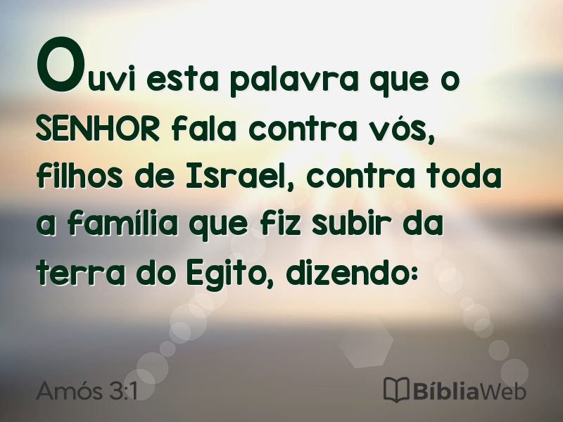 Amós 3:1 em imagem para compartilhar