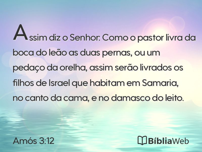 Amós 3:12 em imagem para compartilhar